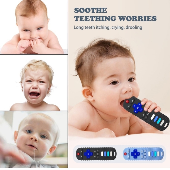 NEW Baby Teether Toys - TV Remote Control Shape Silicone Toddler Teething Toys - Picture 9 of 9
